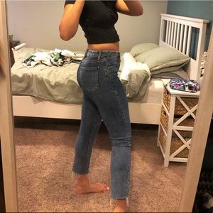 A&F High Rise Skinny Ankle Jeans